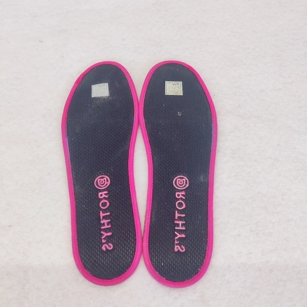 Rothy’s The Sneaker Slip-On Size 9 Navy Blue Pink Limited Edition Washable